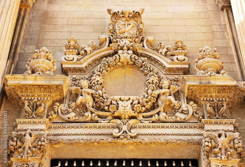 Church of Santa Chiara in Baroque style, construction began in 1429 Lecce Italy Church of Santa Chiara in Baroque style, construction began in 1429 Lecce Italy