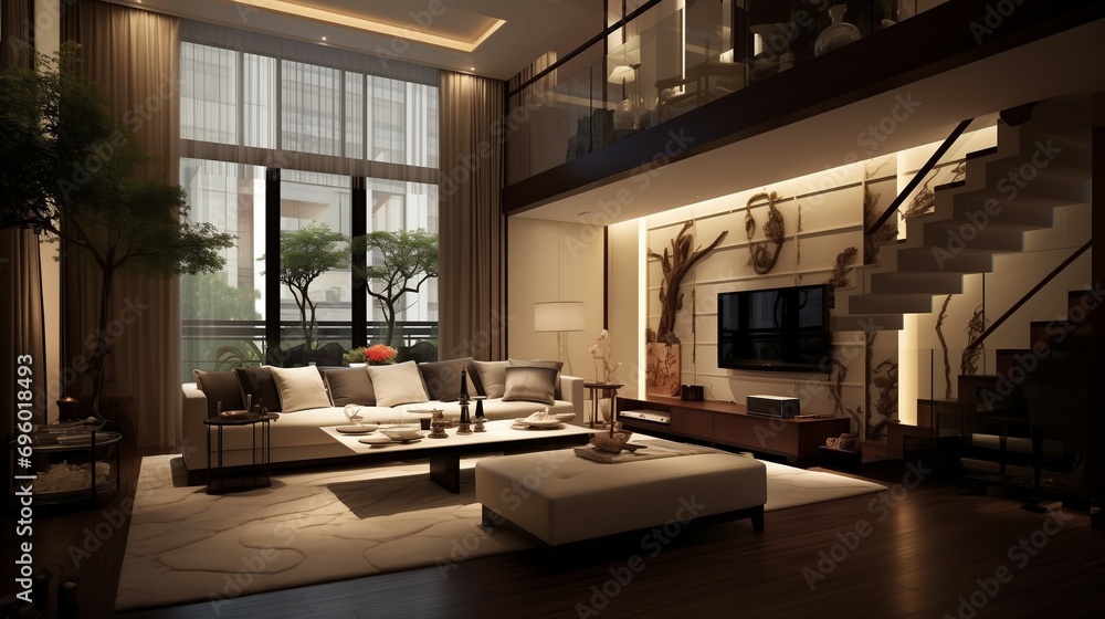 Naklejka premium living room interior