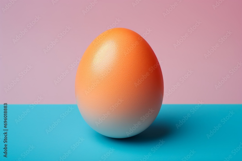 Fototapeta premium Three chicken eggs, background, copy space