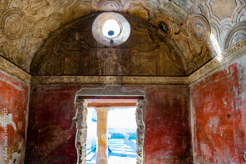 Pompeii Naples Italy, along with Herculaneum and many villas in the surrounding area (e.g. at Boscoreale, Stabiae), was buried of volcanic ash and pumice in the eruption of Mount Vesuvio photo