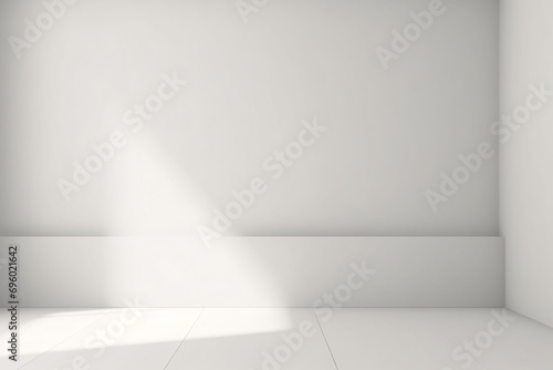 Minimalistic light gray background for product presentation
