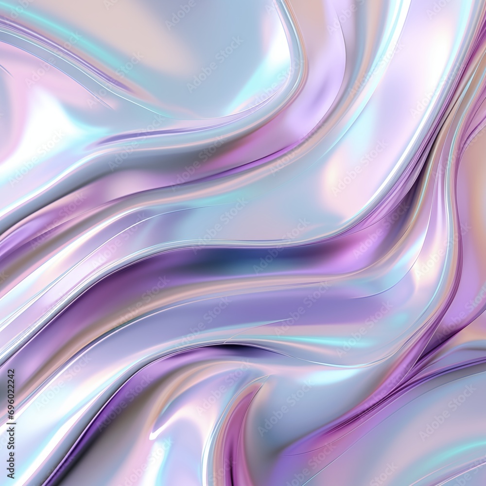 Fototapeta premium Abstract holographic iridescent foil texture Generative ai.