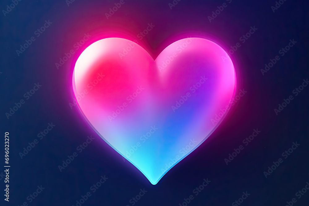 3D Render Colorful Neon Light Glowing Heart, Gradient Background. Perfect for Valentine's Day, Mother's Day, Wedding, and Romantic Background with Glowing Lights and Love Themes 3D Render Colorful Neon Light Glowing Heart, Gradient Background. Perfect for Valentine's Day, Mother's Day, Wedding, and Romantic Background with Glowing Lights and Love Themes