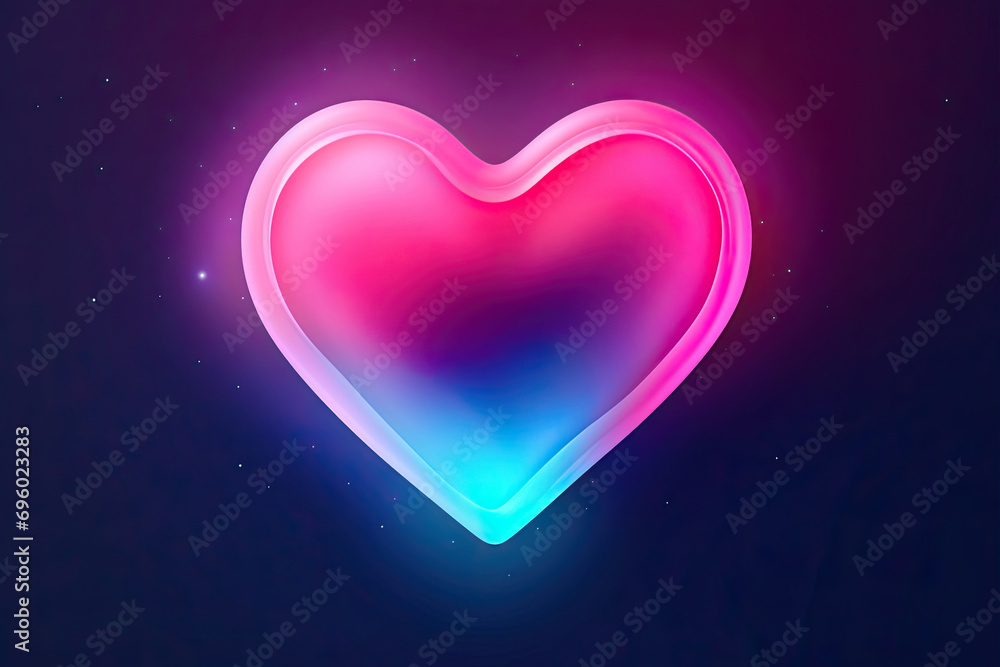 3D Render Colorful Neon Light Glowing Heart, Gradient Background. Perfect for Valentine's Day, Mother's Day, Wedding, and Romantic Background with Glowing Lights and Love Themes 3D Render Colorful Neon Light Glowing Heart, Gradient Background. Perfect for Valentine's Day, Mother's Day, Wedding, and Romantic Background with Glowing Lights and Love Themes