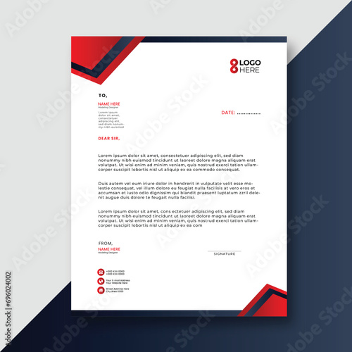 modern letterhead design temaple photo