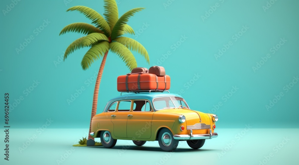 a camper van on a beach with beach towels, chairs and a cooler a camper van on a beach with beach towels, chairs and a cooler