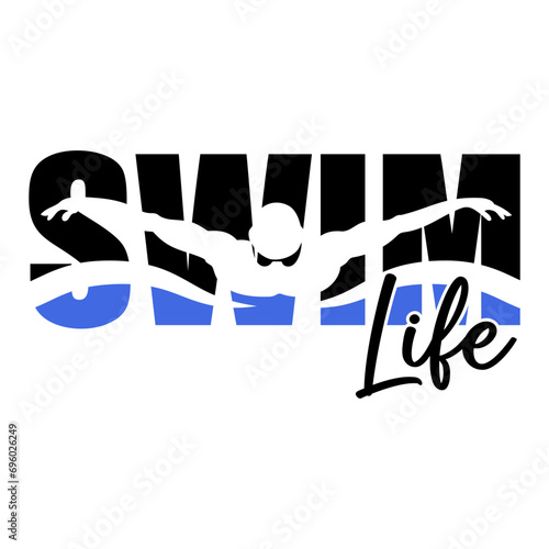 Swim life sports design. Design for sport lovers and swimmers