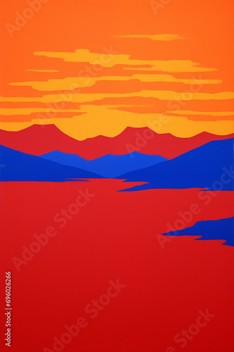 sunset painting