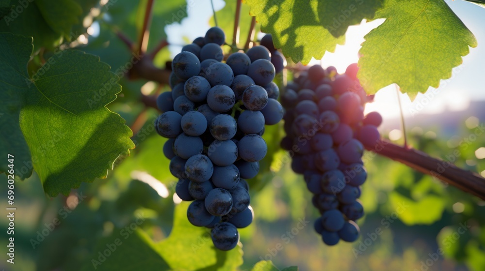 Grapes on the vine, ready for harvest