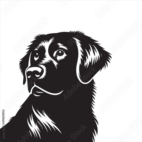 Dog Silhouette: Furry Playmates, Loving Companions, and Wholesome Canine Shadows for Creativity - Minimallest black vector dog Silhouette
