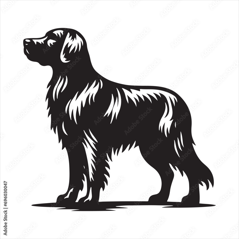 Dog Silhouette: Furry Playmates, Elegant Outlines, and Artistic Depictions of Canine Beauty - Minimallest black vector dog Silhouette
