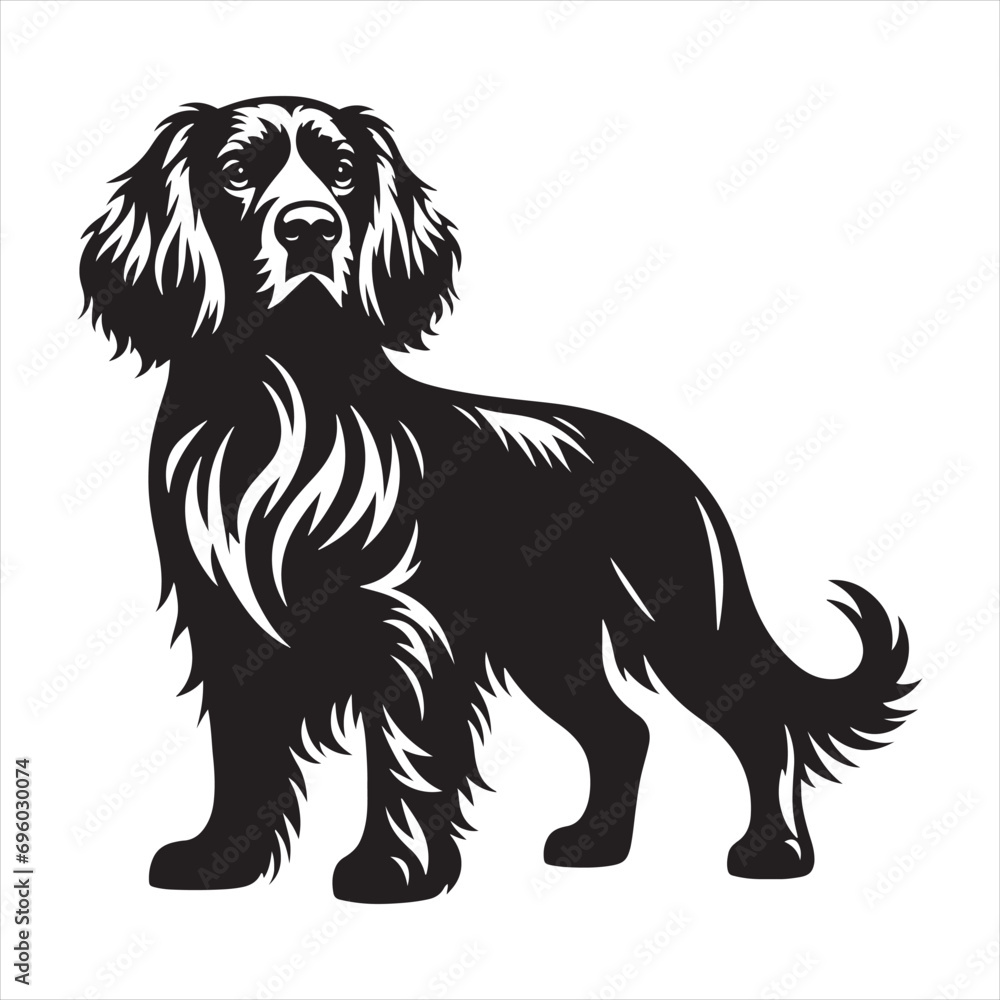 Dog Silhouette: Tail-Wagging Joy, Whimsical Dogs, and Heartwarming Moments in Black Art - Minimallest black vector dog Silhouette
