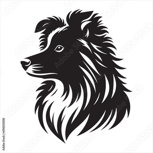 Dog Silhouette: Happy Tails, Loving Companions, and Artistic Canine Poses for Creative Works - Minimallest black vector dog Silhouette
