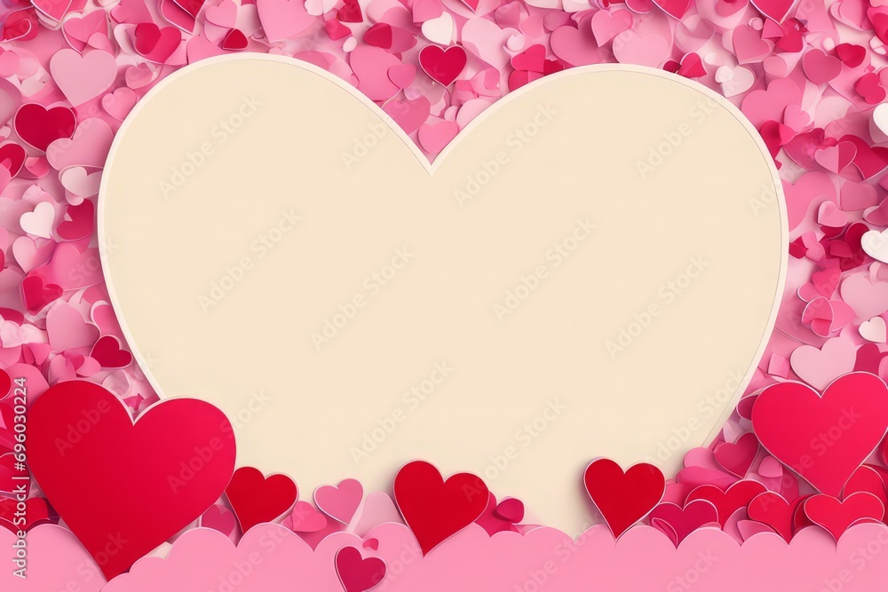 Valentine’s Day hearts with copy space
