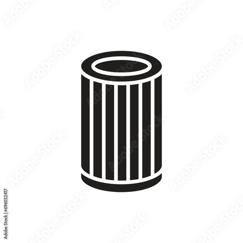 Car air filter icon, isolated on white background, vector illustration