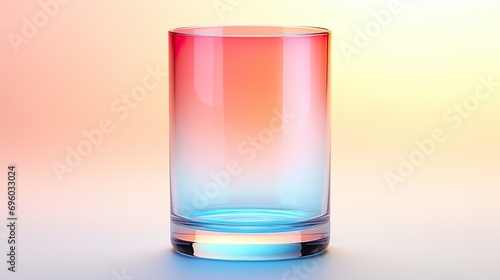 Fondo de forma geométrica de vidrios con reflejos coloridos. Ilustración 3d. Generado por IA.