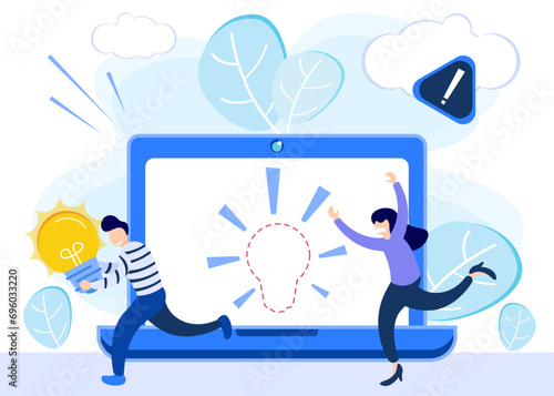 Illustration vector graphic cartoon character of plagiarism