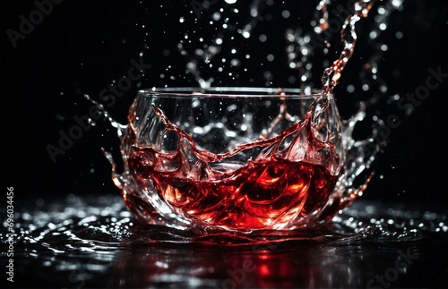 bicchiere in acqua photo