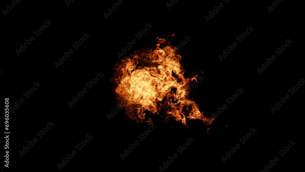 Circle Barrel Fire Top View Seamless Loop