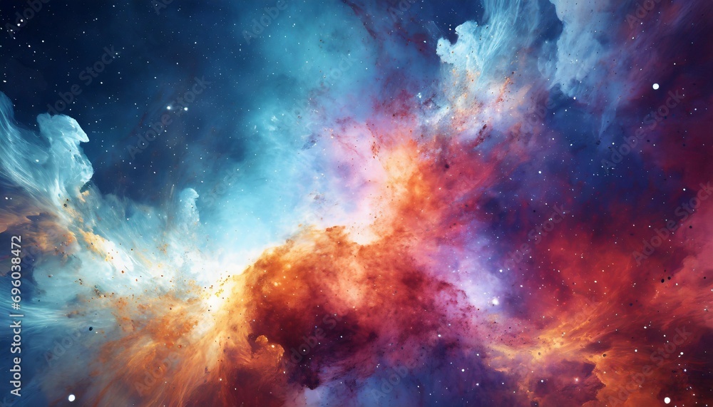 astract colorful space galaxy cloud nebula wallpaper generative ai