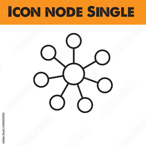 Hub and spoke line icon, outline vector sign, linear style pictogram isolated on white. network nodes symbol, logo illustration. Editable stroke