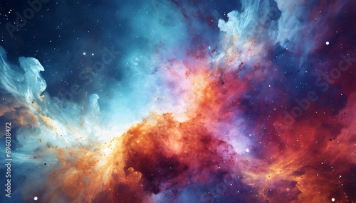 astract colorful space galaxy cloud nebula wallpaper generative ai