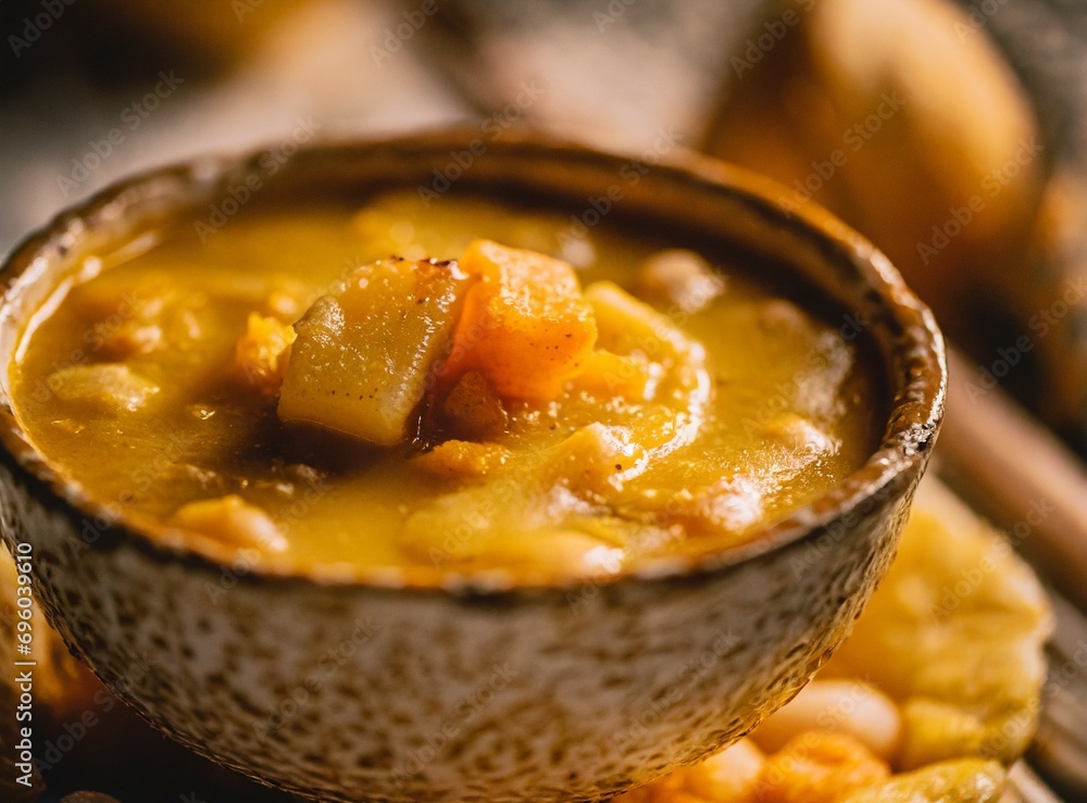 Obraz na plátně Indian ethnic cuisine, typical soup/broth