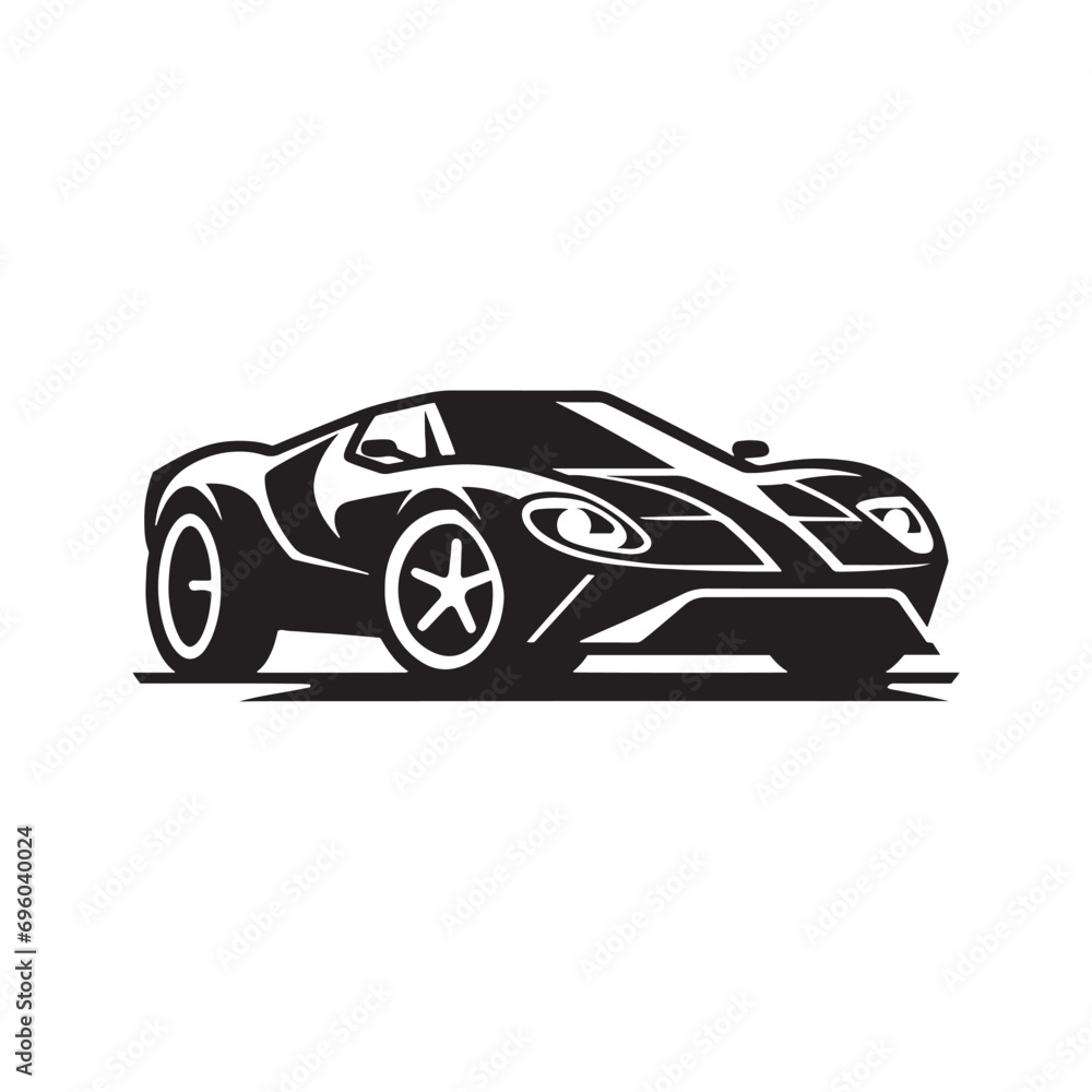 Car Silhouette: Urban Commute, City Driving Scenes, and Stylish Vehicle Outlines - Minimallest black vector vehicle Silhouette
