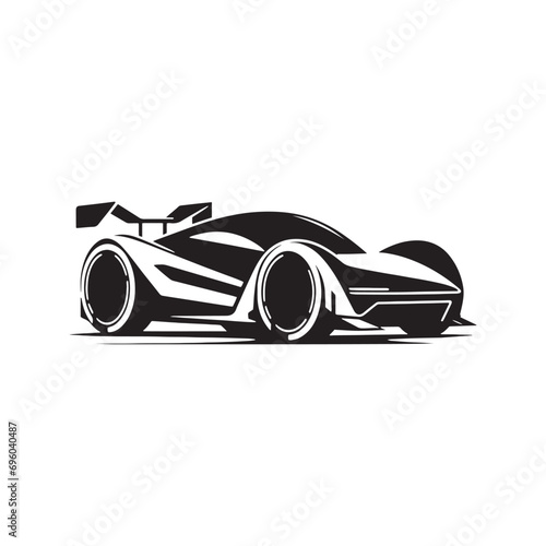 Car Silhouette: Convertible Cruising - Open-Top Car Shadows for a Breezy and Stylish Feel - Minimallest black vector vehicle Silhouette 