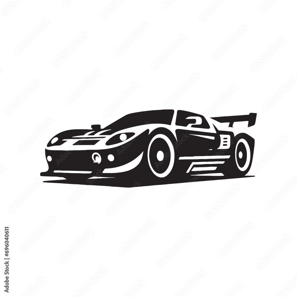 Car Silhouette: Luxury Drive - Sophisticated and Classy Car Cutouts for Premium Design Concepts - Minimallest black vector vehicle Silhouette
