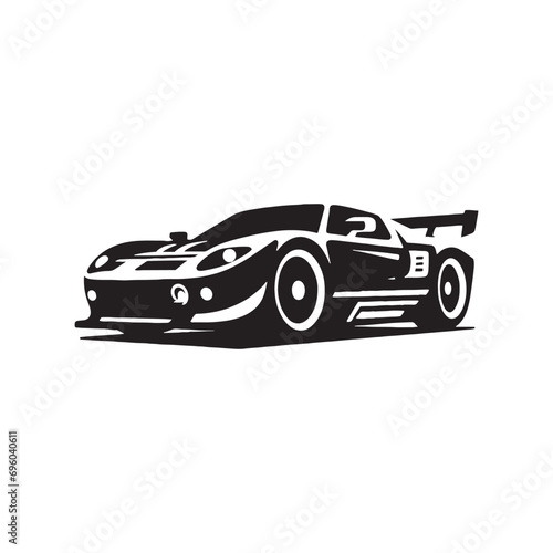 Car Silhouette: Luxury Drive - Sophisticated and Classy Car Cutouts for Premium Design Concepts - Minimallest black vector vehicle Silhouette
 photo