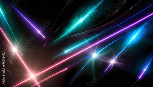 neon futuristic flashes on black background motion light lines backdrop for banner postcard created with generative ai tools