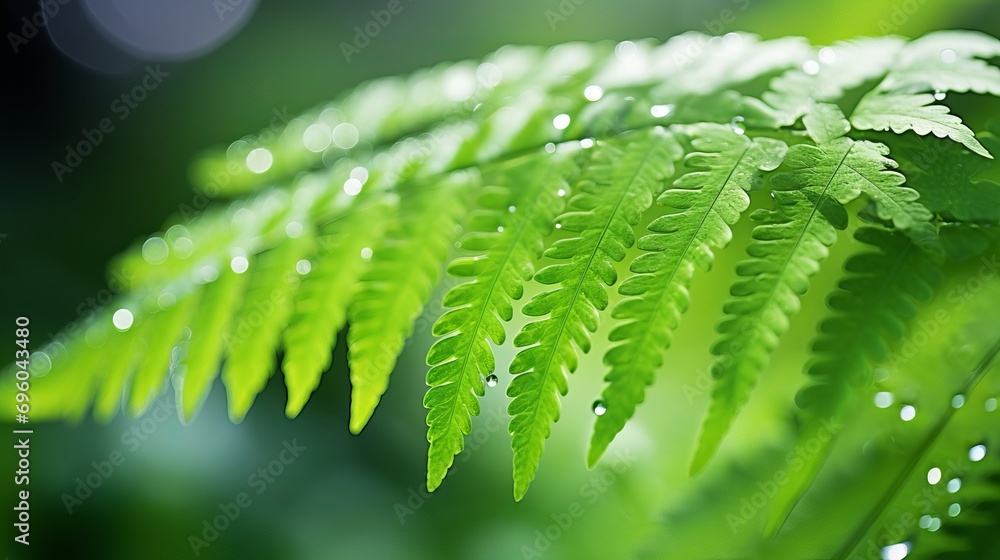 A close up shot of a fern leaf in a natural setting. A close up shot of a fern leaf in a natural setting.