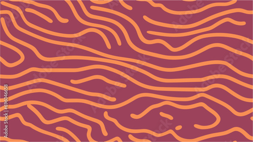 Wavy retro old style groovy background. Sushi restaurant menu pattern. Vector background for food packaging. Abstract and psychedelic background. Fish pattern. Seamless.