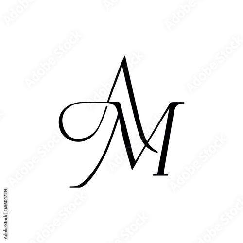 Initial Letter AM Logo Design Template Design vector