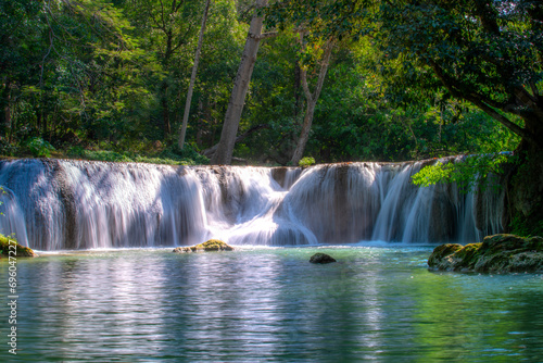 Chet Sao Noi Waterfall, or Seven Little Girls waterfall, a seven tiers of small and beautiful waterfall in Namtok Chet Sao Noi National Park, Saraburi © Somkiat