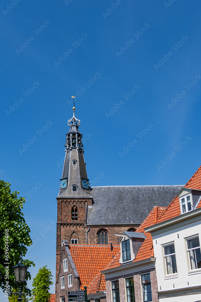 The Grote or Sint-Laurenskerk is a church in the center of the North Holland town of Weesp. Church was built between 1429 and 1462 as a late Gothic cruciform church. Weesp, Netherlands.