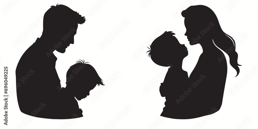 Dad silhouettes and icons. Black flat color simple elegant white background Dad vector and illustration. Dad silhouettes and icons. Black flat color simple elegant white background Dad vector and illustration.