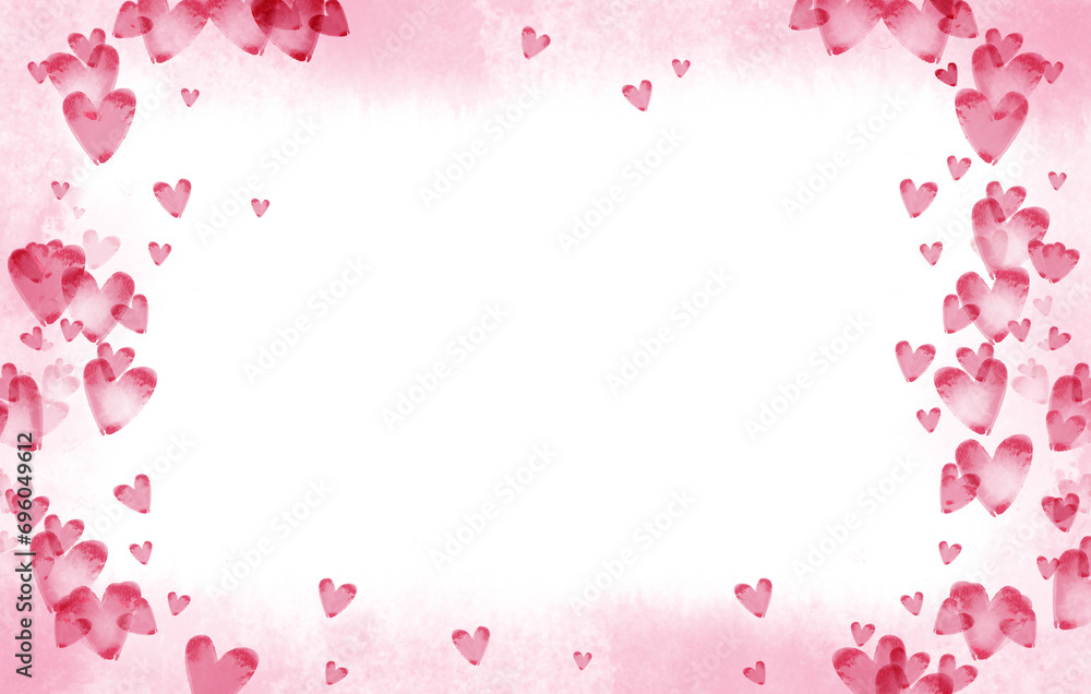 Red Valentine's Day abstract painted background. PNG transparent illustration