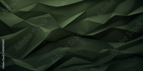 abstract modern background,crumpled paper texture,3d effect,dark green color,banner concept,wallpaper, photo