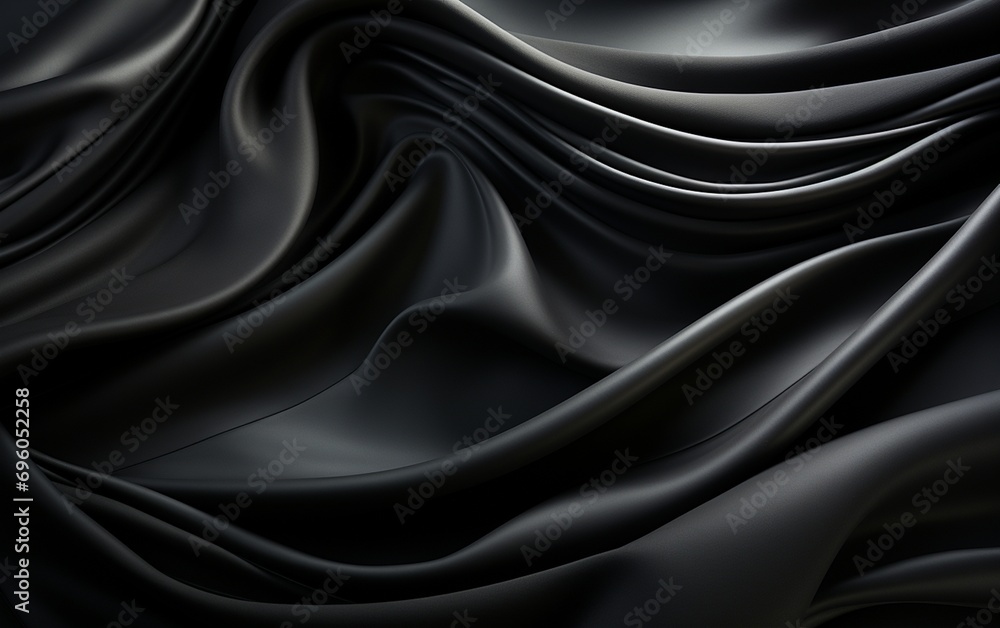 Soft elegant black textured cloth or curtain.