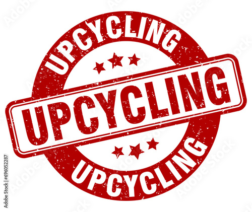 upcycling stamp. upcycling label. round grunge sign
