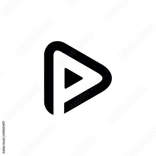 Free Download Initial Letter PD Logo Design Template Design vector player icon - GFXLoad