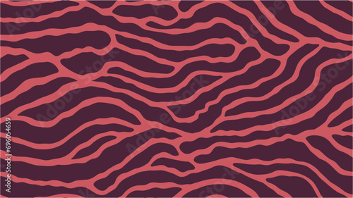 Abstract and psychedelic background. Topographic map like abstract backdrop. Decorative pattern with handdrawn shapes and elements. Seamless.