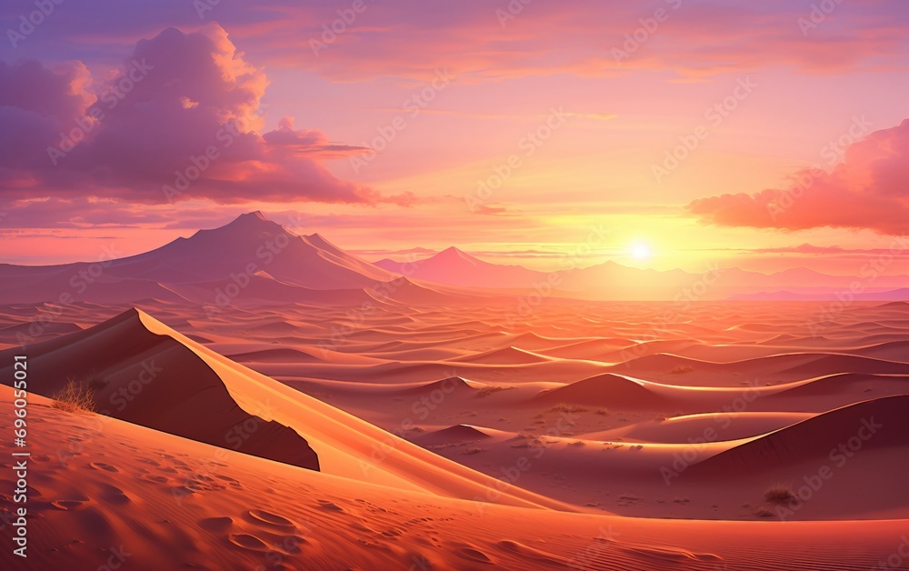 Desert Sunrise Background.