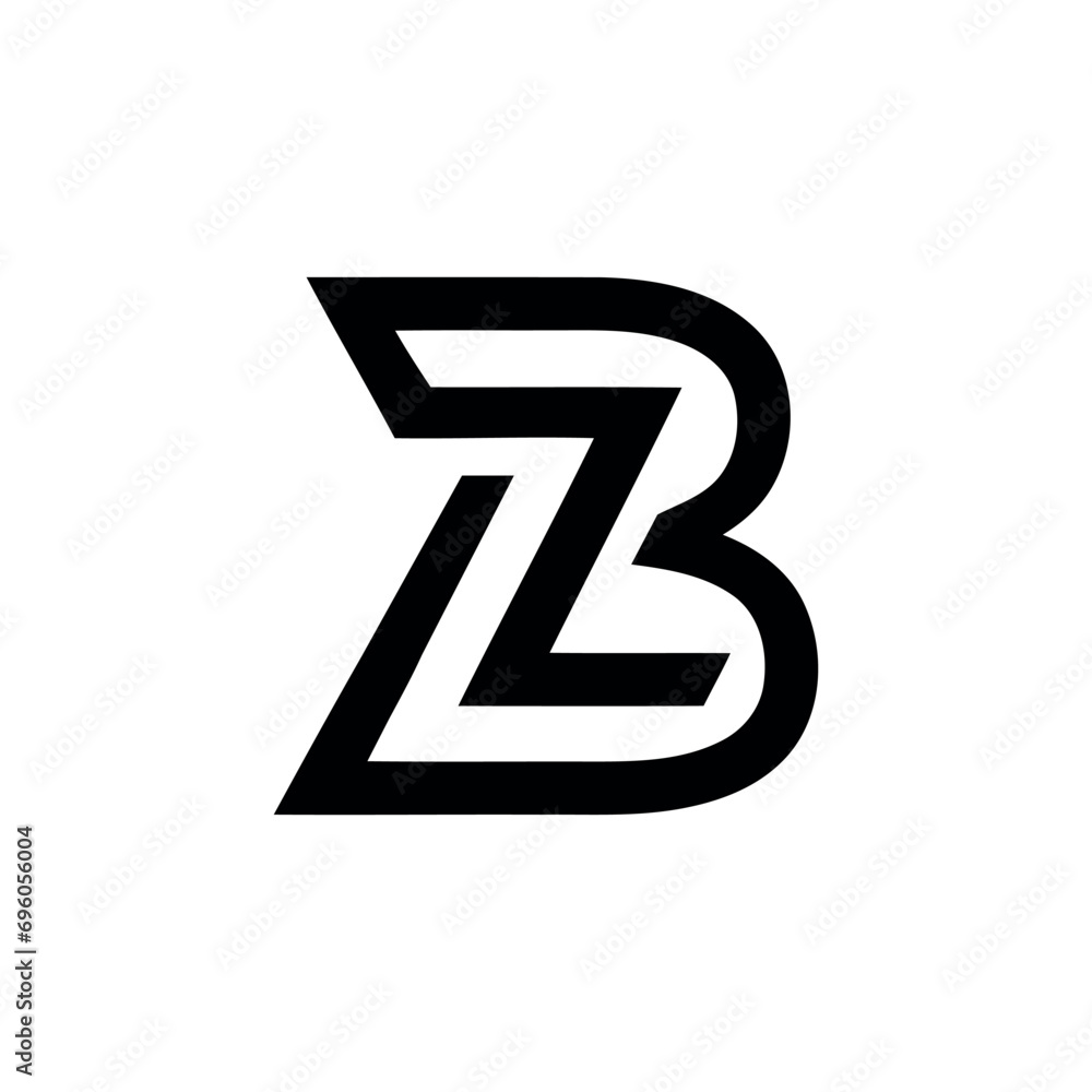 Initial Letter BZ, ZB Logo Design Template Design vector Initial Letter BZ, ZB Logo Design Template Design vector