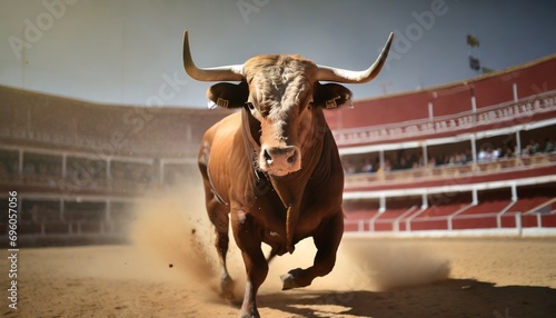 toro en plaza de toros de espana photo