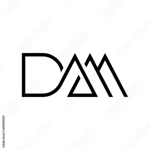 Initial Letter DAM Logo Design Template Design vector
