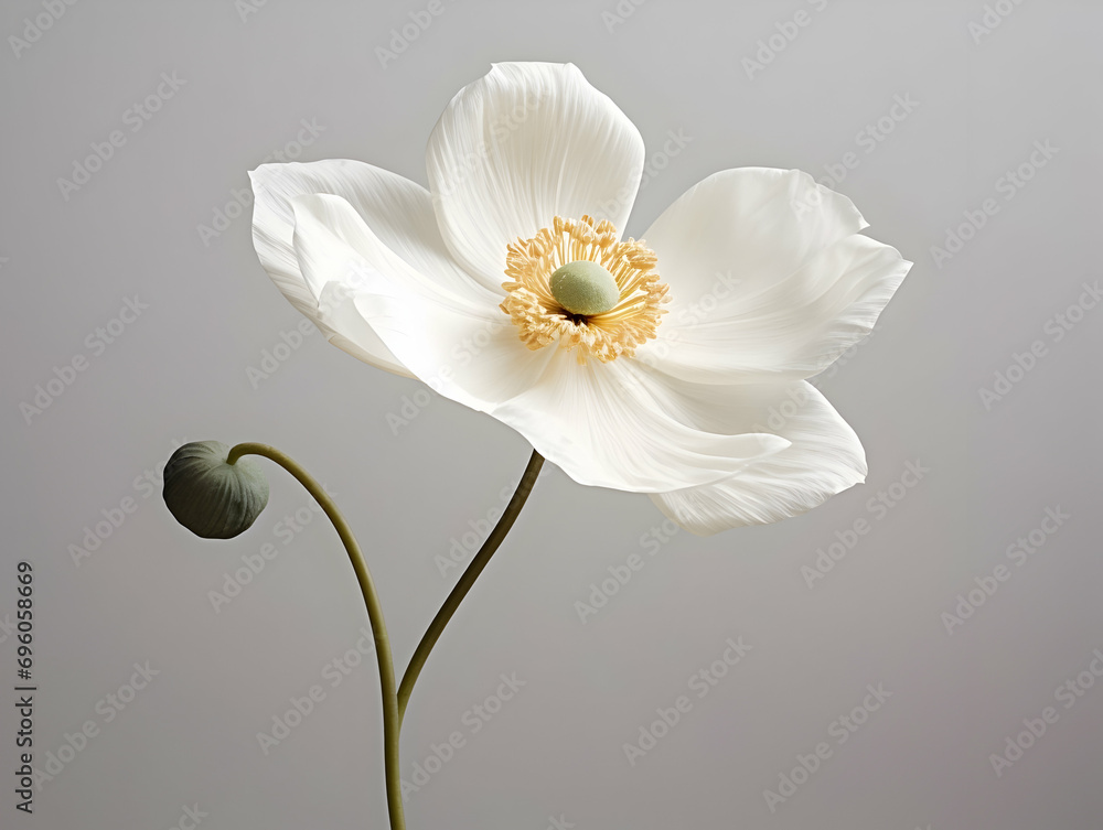 Anemone flower in studio background, single anemone flower, Beautiful flower, ai generated image Anemone flower in studio background, single anemone flower, Beautiful flower, ai generated image