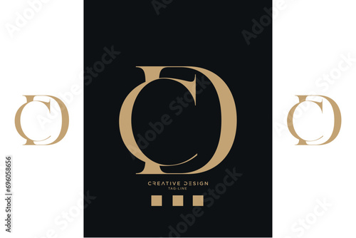 DC or CD Alphabet Letters Logo Monogram Vector
